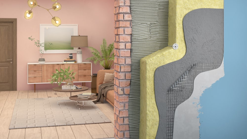 Wall thermal insulation in interior, 3d illustration - Your 4 Insulation Questions Answered